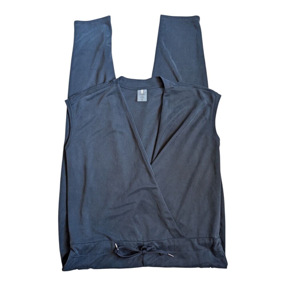 CALIA Women's Comfort Jumpsuit Size M Navy Sleeveless Minimalist Cozycore Romper - Picture 7 of 11